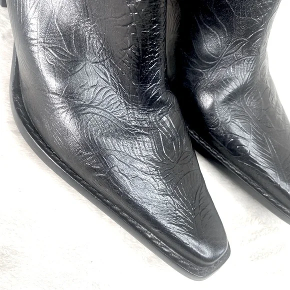 Antonio Melani Tooled Cowgirl Mid Boots - Picture 9 of 15